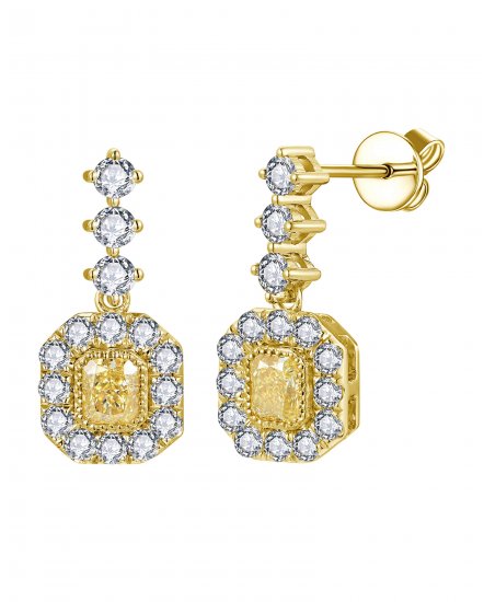 MULTI TONE RADIANT DIAMOND DANGLING (TE2617)