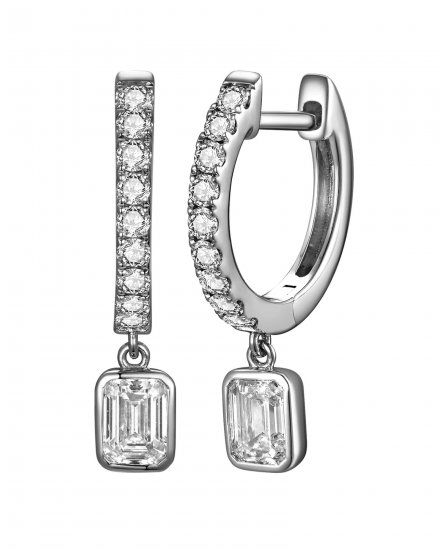 EMERALD CUT DIAMOND DANGLING (TE2627)