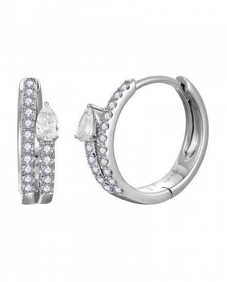 PEAR SHAPE DIAMOND HUGGIES (TE2632)