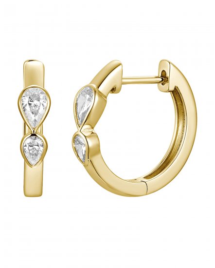 PEAR SHAPE DIAMOND HUGGIES (TE2640)