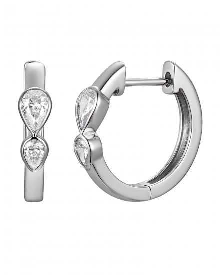 PEAR SHAPE DIAMOND HUGGIES (TE2640)