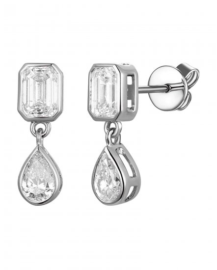 EMERALD CUT DIAMOND STUDS (TE2643)
