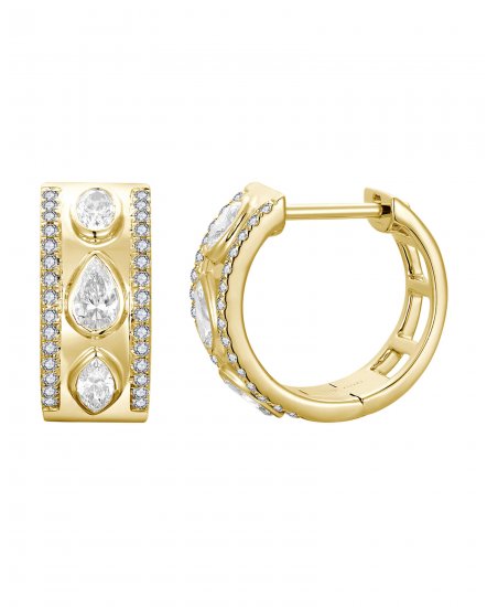 PEAR SHAPE DIAMOND HUGGIES (TE2653)