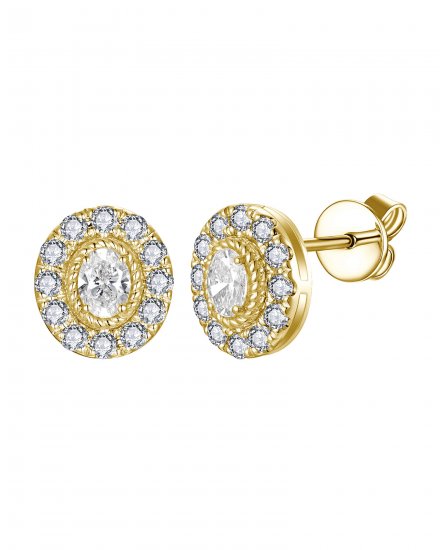 OVAL DIAMOND STUDS (TE2660)