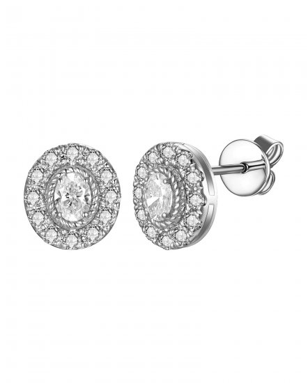 OVAL DIAMOND STUDS (TE2660)