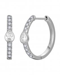PEAR SHAPE DIAMOND HOOPS (TE2665)