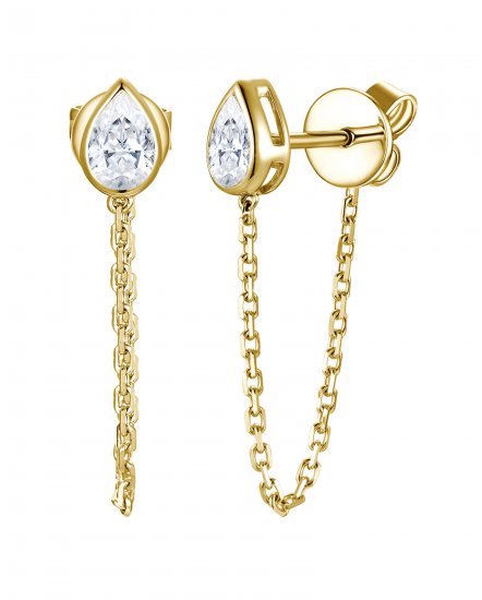 CHAIN STYLE PEAR DIAMOND DANGLING (TE2666)