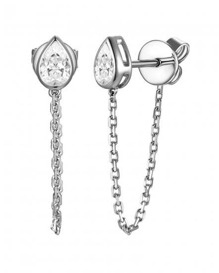CHAIN STYLE PEAR DIAMOND DANGLING (TE2666)