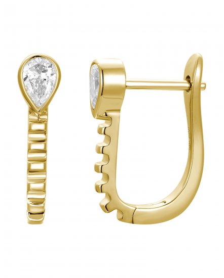 PEAR SHAPE DIAMOND HOOPS (TE2682)