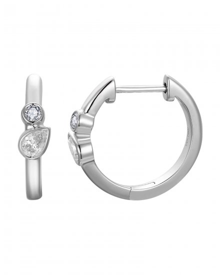 PEAR SHAPE DIAMOND HUGGIES (TE2683)