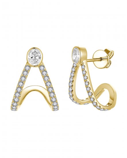 CURVED STYLE DIAMOND STUDS (TE2686)