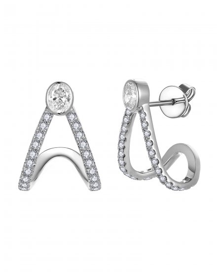 CURVED STYLE DIAMOND STUDS (TE2686)