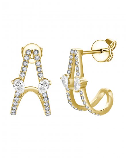 CURVED STYLE DIAMOND STUDS (TE2695)