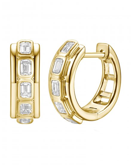 EMERALD CUT DIAMOND HUGGIES (TE2698C)