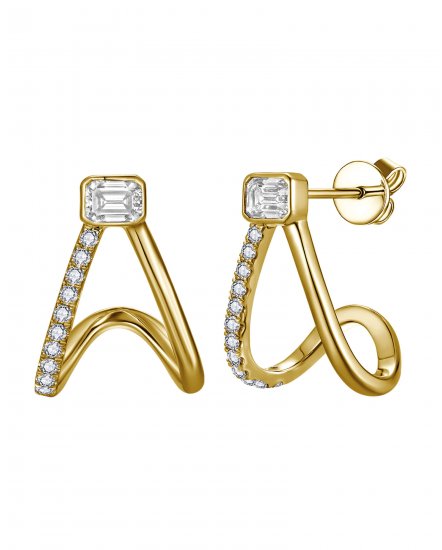CURVED STYLE DIAMOND STUDS (TE2707)