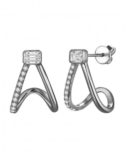 CURVED STYLE DIAMOND STUDS (TE2707)