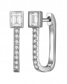 BAGUETTE DIAMOND HOOPS (TE2708)