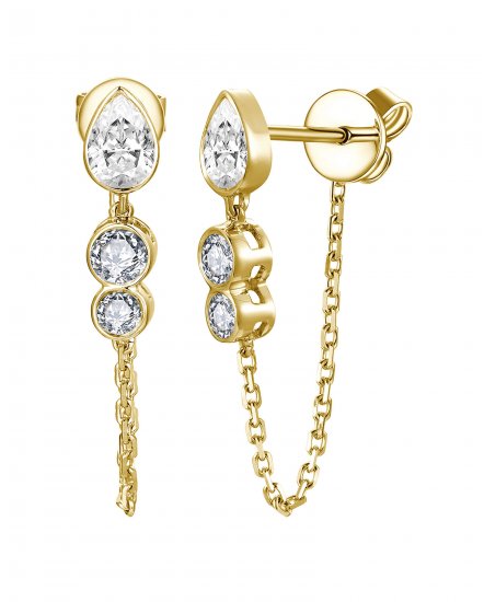 CHAIN STYLE PEAR DIAMOND DANGLING (TE2710)
