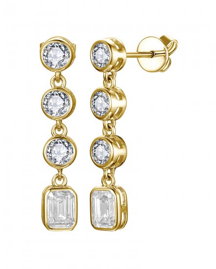 EMERALD CUT DIAMOND DANGLING (TE2715)