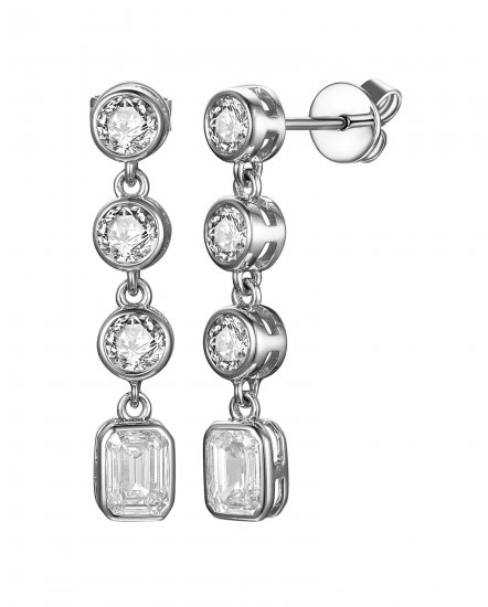 EMERALD CUT DIAMOND DANGLING (TE2715)