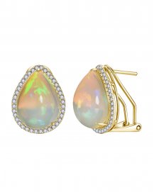 PEAR OPAL DIAMOND OMEGA BACK (TE2720)