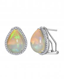 PEAR OPAL DIAMOND OMEGA BACK (TE2720)