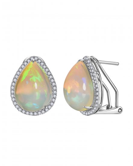 PEAR OPAL DIAMOND OMEGA BACK (TE2720)