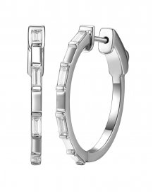 BAGUETTE DIAMOND HOOPS (TE2738)