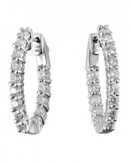 INSIDE OUTSIDE DIAMOND HOOPS (TE401)