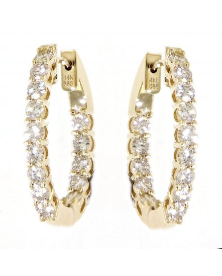 INSIDE OUTSIDE DIAMOND HOOPS (TE401)