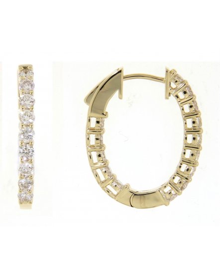 INSIDE OUTSIDE DIAMOND HOOPS (TE401)