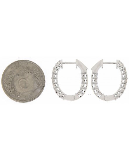 INSIDE OUTSIDE DIAMOND HOOPS (TE401)