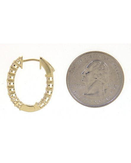 INSIDE OUTSIDE DIAMOND HOOPS (TE401)