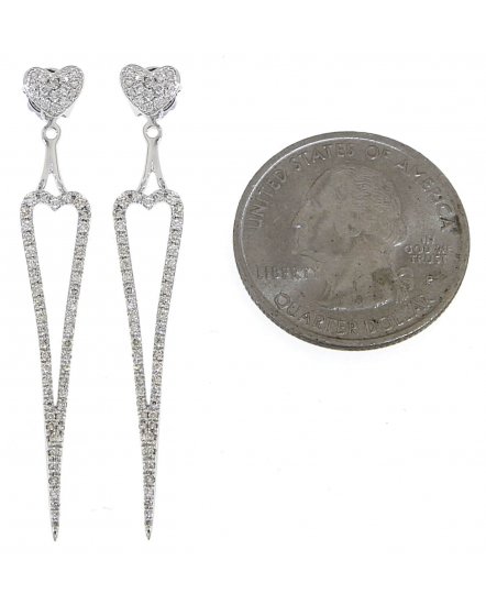 HEART STYLE DIAMOND DANGLING (TE452)