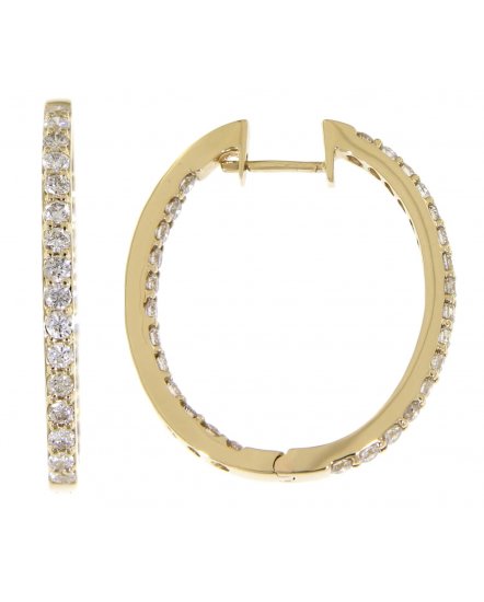  INSIDE OUTSIDE DIAMOND HOOPS (TE493)