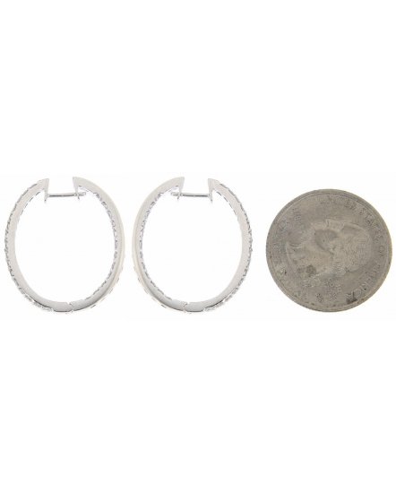  INSIDE OUTSIDE DIAMOND HOOPS (TE493)