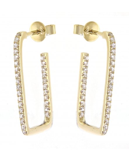 INSIDE OUTSIDE C-DIAMOND HOOPS (TE521)