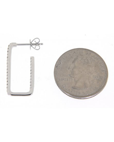 INSIDE OUTSIDE C-DIAMOND HOOPS (TE521)