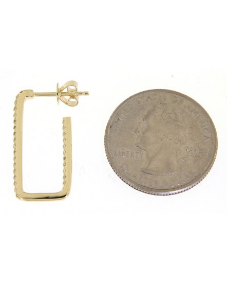 INSIDE OUTSIDE C-DIAMOND HOOPS (TE521)