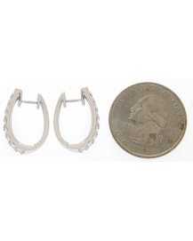 PRINCESS CUT DIAMOND HOOPS (TE564)