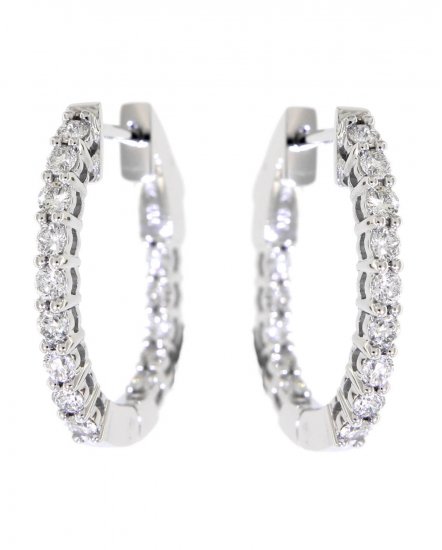  INSIDE OUTSIDE DIAMOND HOOPS (TE606)