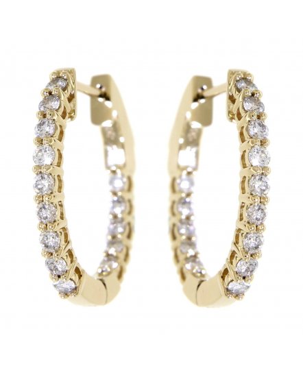  INSIDE OUTSIDE DIAMOND HOOPS (TE606)