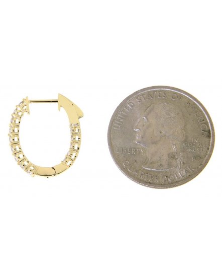  INSIDE OUTSIDE DIAMOND HOOPS (TE606)