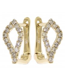 LEAF  STYLE DIAMOND HUGGIES (TE612)