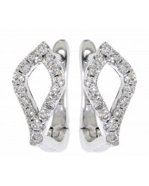 LEAF  STYLE DIAMOND HUGGIES (TE612)