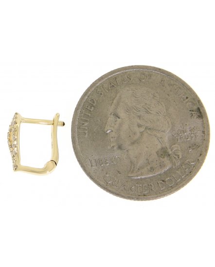 LEAF  STYLE DIAMOND HUGGIES (TE612)