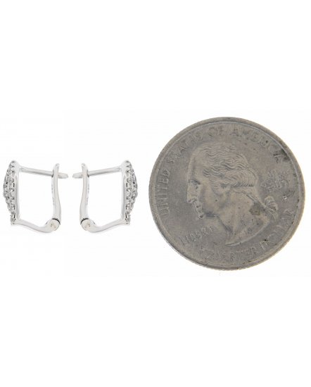 LEAF  STYLE DIAMOND HUGGIES (TE612)