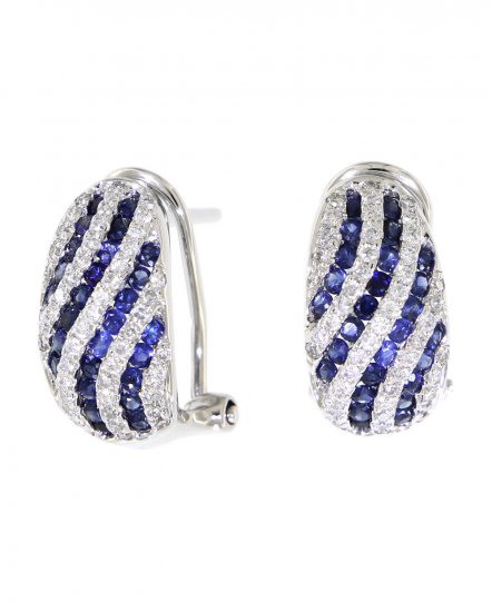 COLORED STONE DIAMOND OMEGA BACK (TE666)