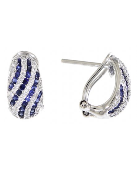 COLORED STONE DIAMOND OMEGA BACK (TE666)