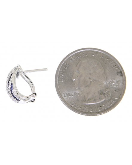 COLORED STONE DIAMOND OMEGA BACK (TE666)